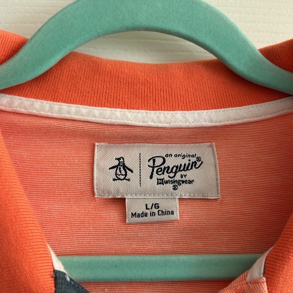 Orange Penguin Shirt size large - Picture 3 of 7